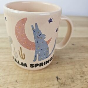 Palm Springs‎ Mug Blue Wolf Howling at Moon Desert Scene Coffee Tea Cup Souvenir